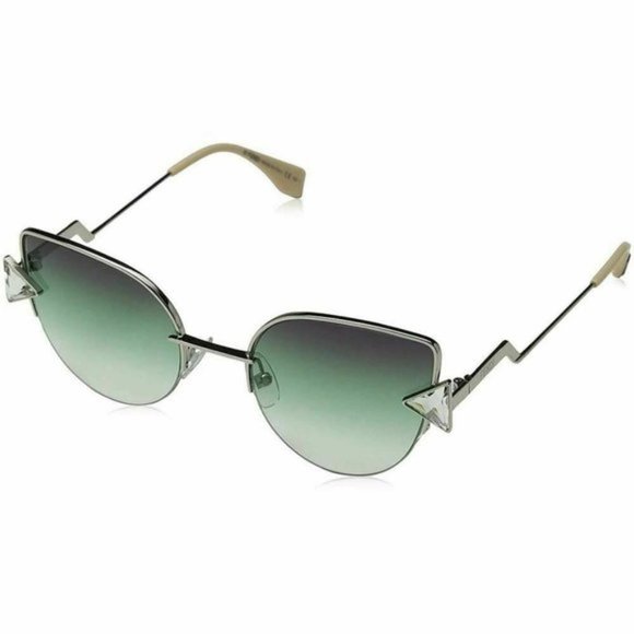 Fendi Accessories - Fendi FF0242/SVGVSILVER GREEN Cat-Eye Sunglasses For Women